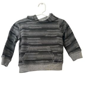Kid's Kidgets Gray and Black Patterned Hoodie Toddler Sweatshirt
